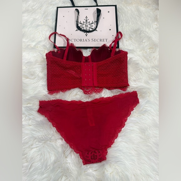 Victoria’s Secret dream angels lace corset bra/ cheekini panty set - Picture 5 of 10